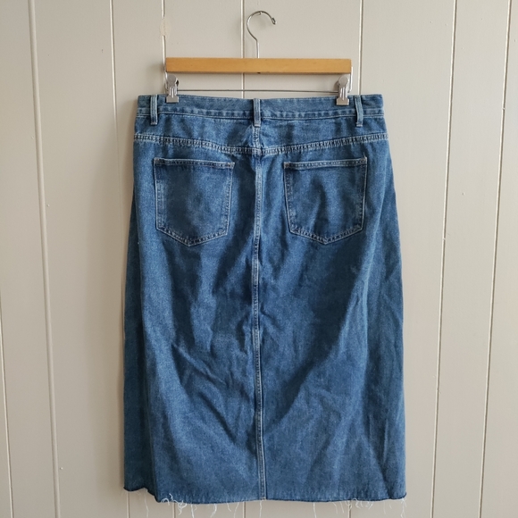 Cider Denim Skirt High Slit Size 1X - Picture 2 of 4